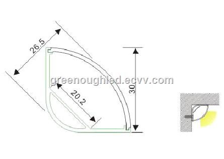 LedAluminumProfileExtrusionLEDStripLightLEDLinearLightBar016R