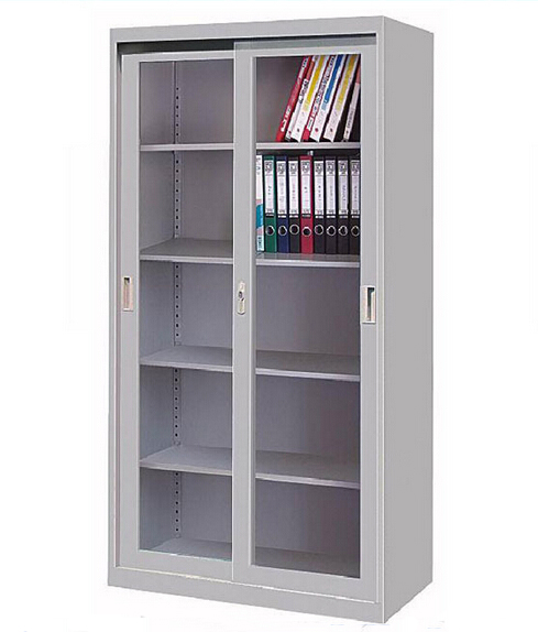 High Quality Steel Bookcase With Sliding Glass Doors From China