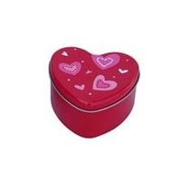 Valentine's Day embossed hearted tin for candy