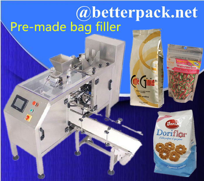 BT-250DM Pre-made pouch filling sealing machine for pillow bag, stand-up pouch and zipper bag