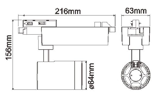 360DegreeRemovableCREECOBLEDTrackLightCERohsApproval