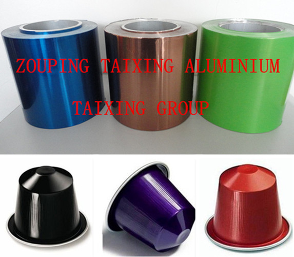 lacquered aluminium foil for coffee capsule