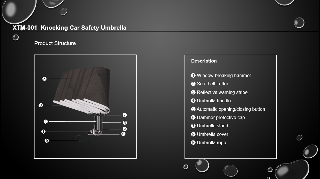 XTM001CarSecurityUmbrellacarsecuritycaremergencytools