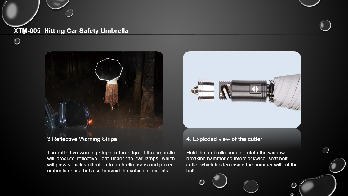 XTM005CarSafetyUmbrellapersonalsecurityselfrescue