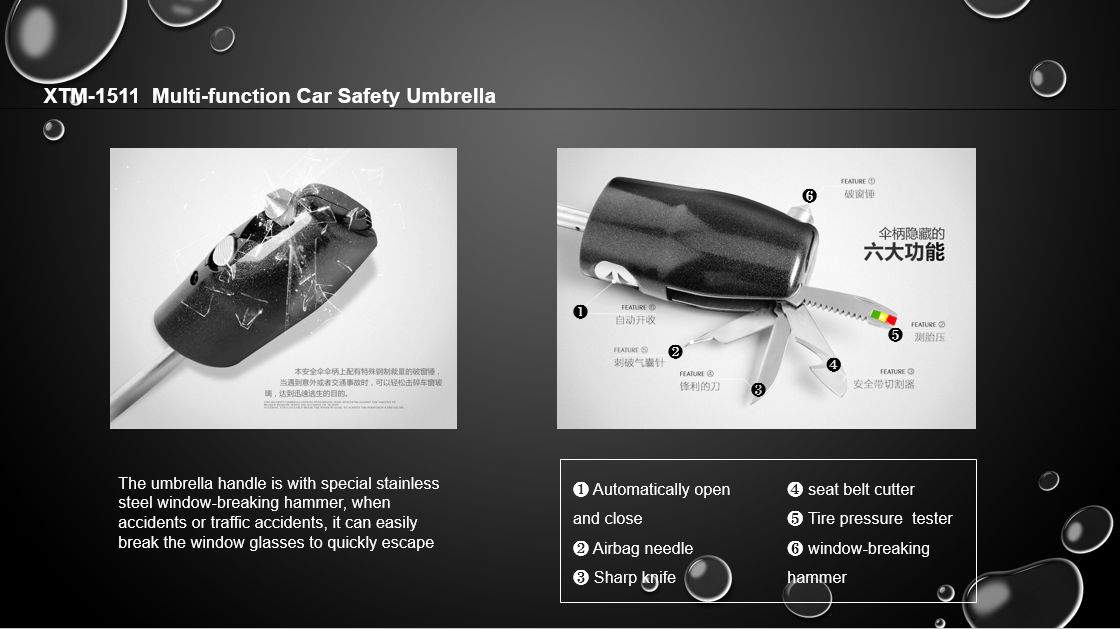 XTM1511CarSafetyUmbrellacarsecurityumbrellaautomobilesafetycarsafetyhammer