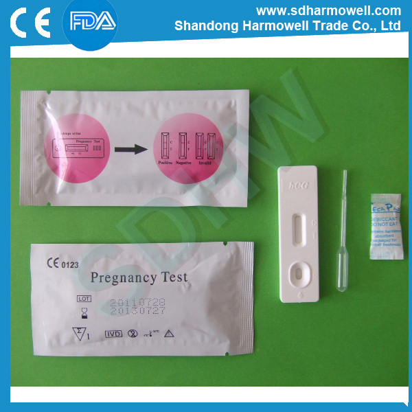 Urine hcg pregnancy test cassette for single home use