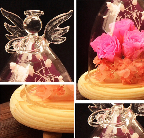 AngelGlassDomeHomeDecorationRomanticWeddingGiftHandmadeGlassCrafts