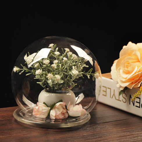 RoundShapedGlassDomeHomeDecorationCreativeHandmadeFriendGiftDIYGift