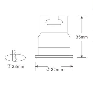 NewLEDDownLightIndoorLEDLightingInCutHole28mm2WG