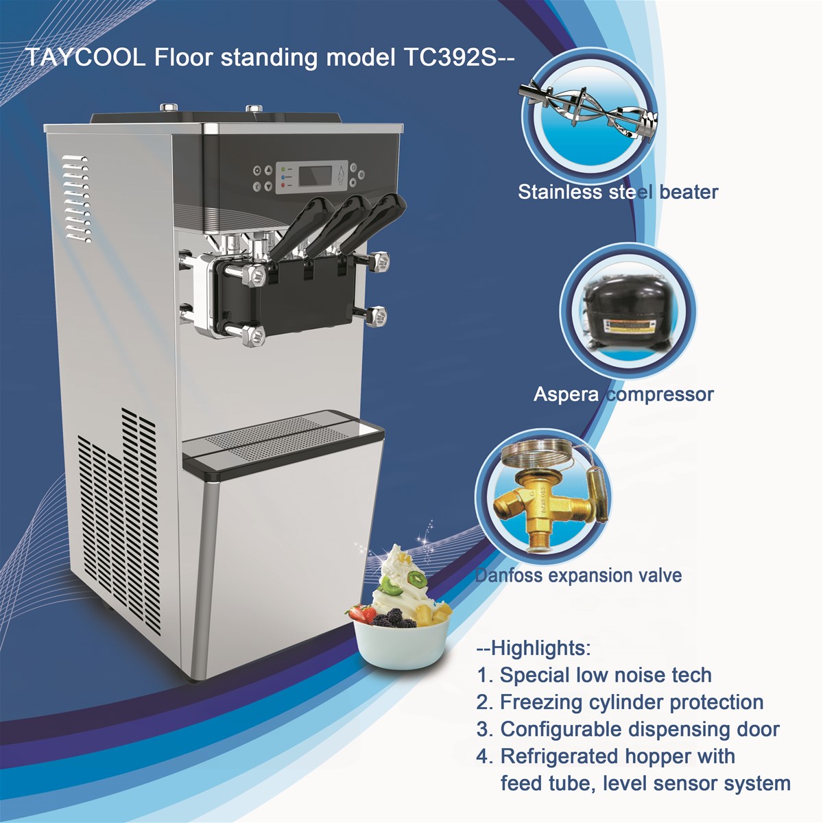 Famousbrandsoftserveicecreammachine