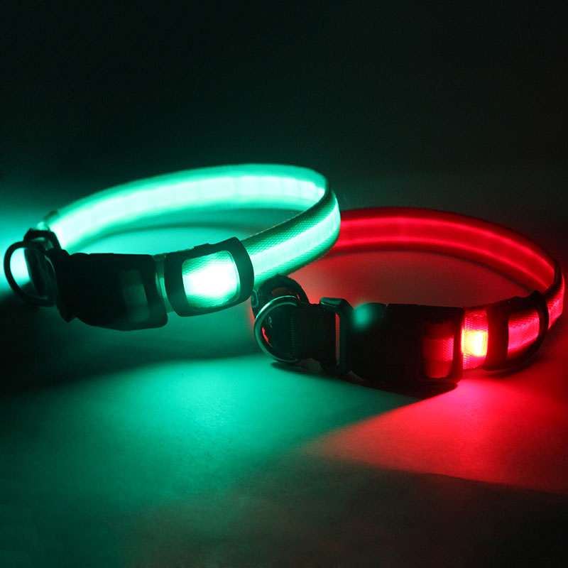 2017 China factory wholesale customized led dog collar and leash