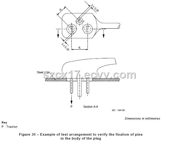 IEC60884Fig30PlugSocketTesterApparatustotestthefirmnessoftheplugandplugpin