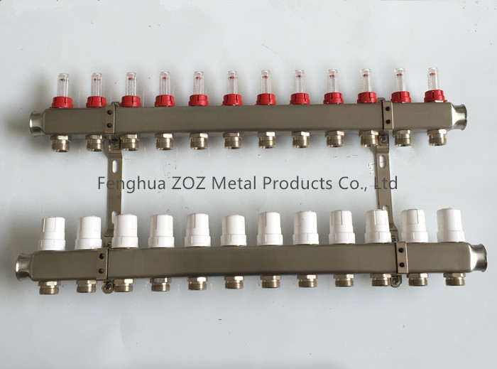 12 Loop/Port Stainless Steel Radiant Heating Pex Manifold