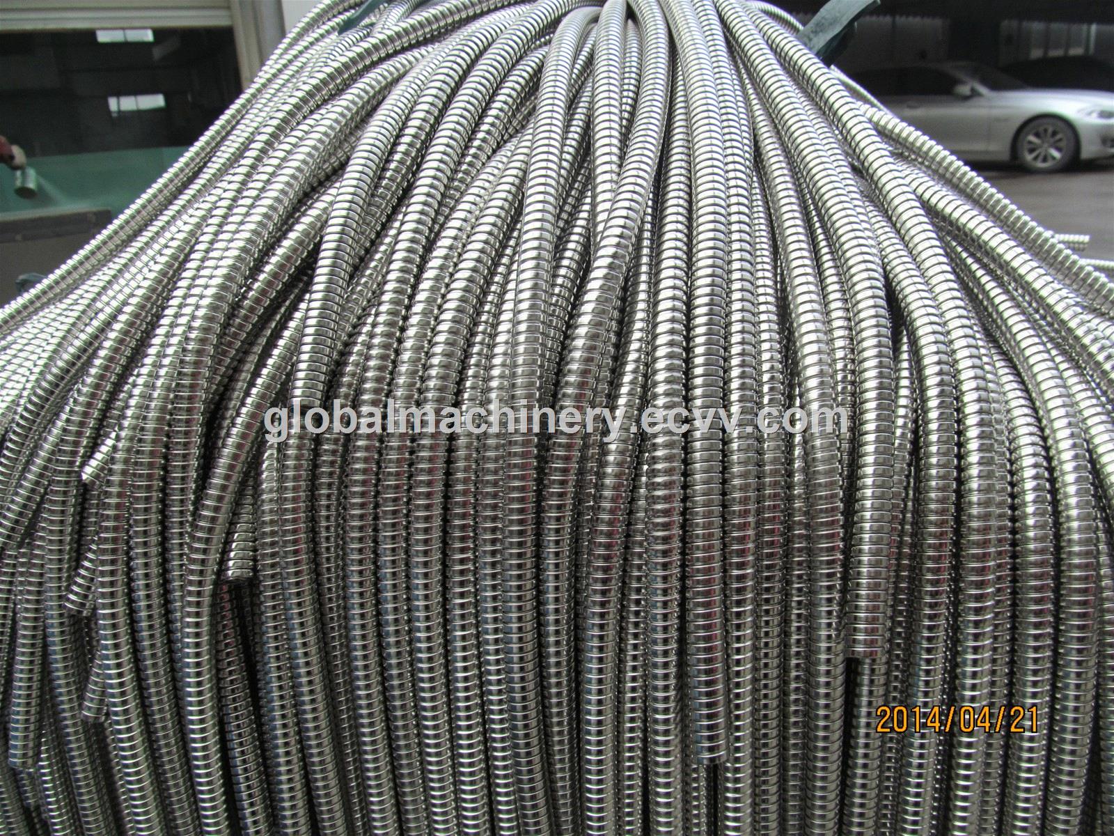 double interlocked flexible metal hose making machine