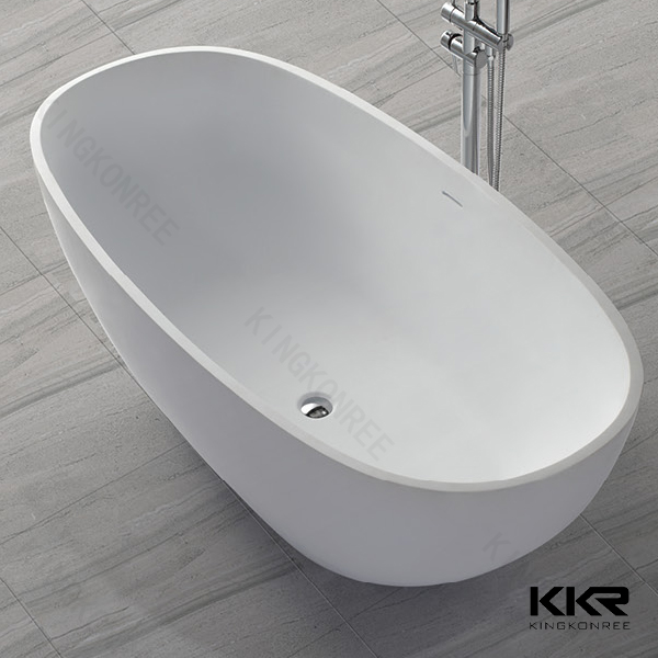 Oval shaped stone solid surface bathtubs