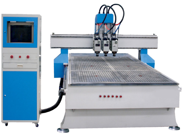 Exported type atc three heads cnc router