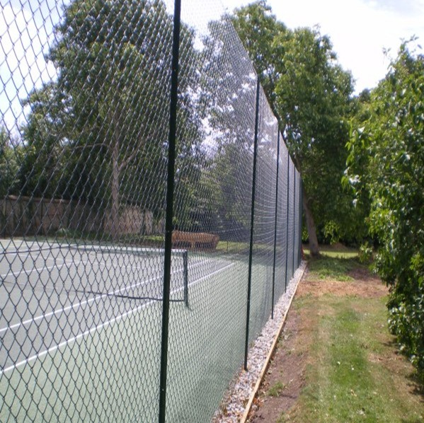 Chain link fence for volleyball court