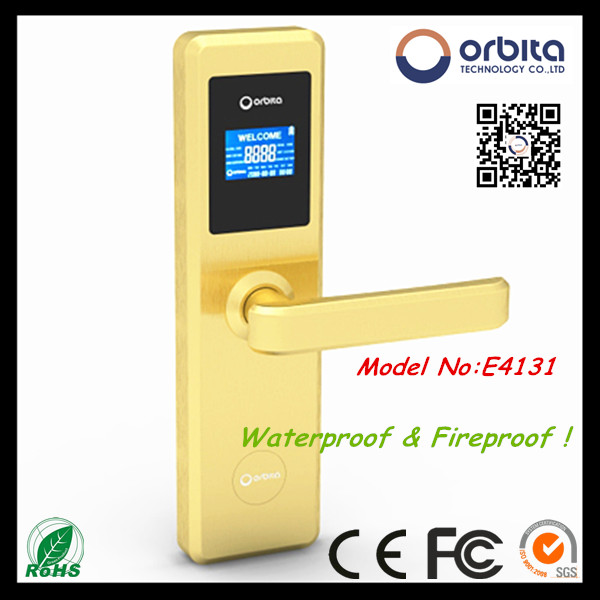 electronic hotel door lock for European mortise