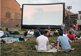 portable theater inflatable movie screen for backyard