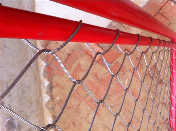 knitted woven stainless steel cable wire netting fence