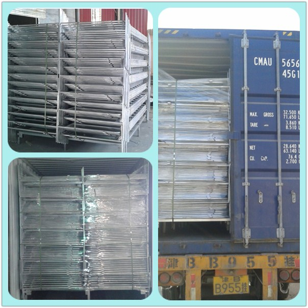 hot dipped galvanized 1100mmx2500mm construction guard rail fence