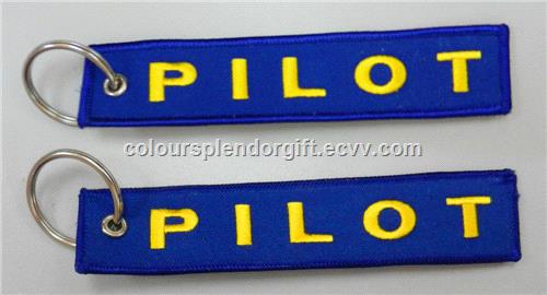 Wholesale Pilot Captain four bars with Star Embroidery Key Chain Airlines Aviation Gift