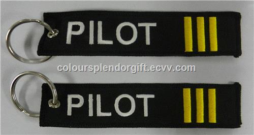 Wholesale Pilot Captain four bars with Star Embroidery Key Chain Airlines Aviation Gift