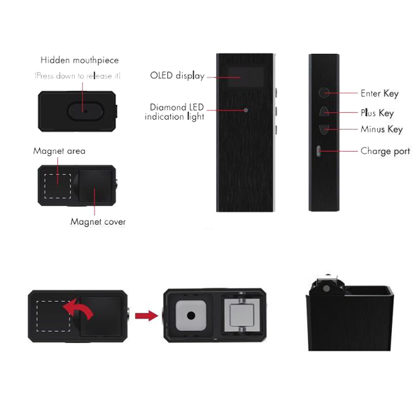herbstick deluxe vaporizer for dry herb pure taste 2200mah temperature control herbal vaporizer