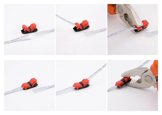 No peeled fast LED connector for 4wires