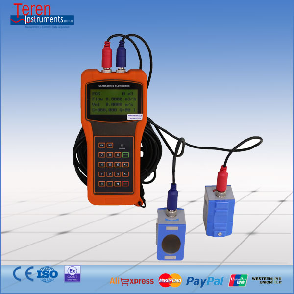 handheld ultrasonic flow meter RS232 water flowmeter