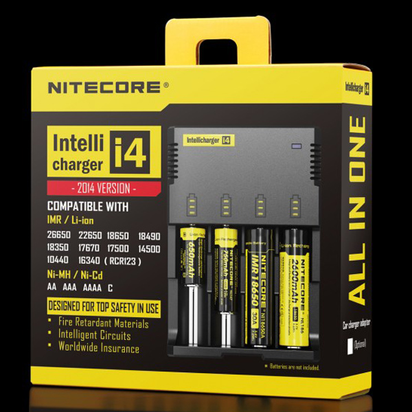 Authentic Nitecore I4 Universal Intellicharger Charger for 18650 18350 18500 26650 Battery
