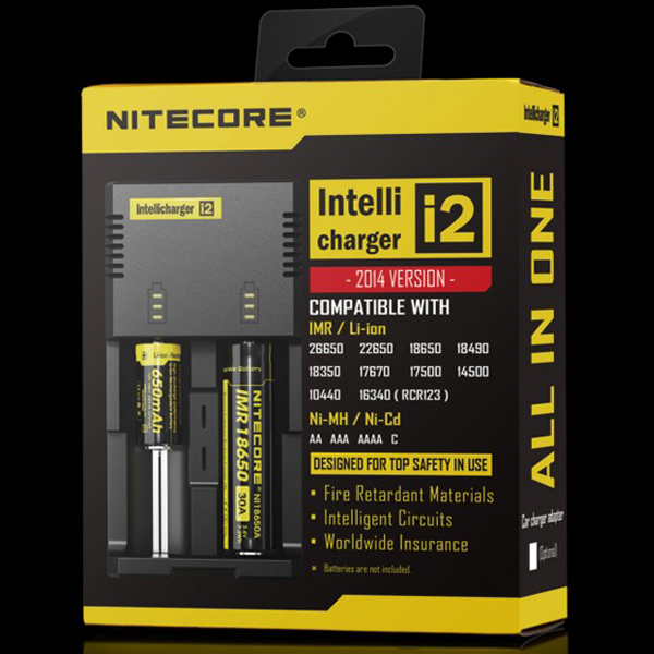 Original Nitecore I2 Universal Intellicharger Charger for 18650 14500 16340 26650 Battery