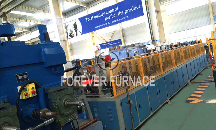 Skew rolling steel ball production line