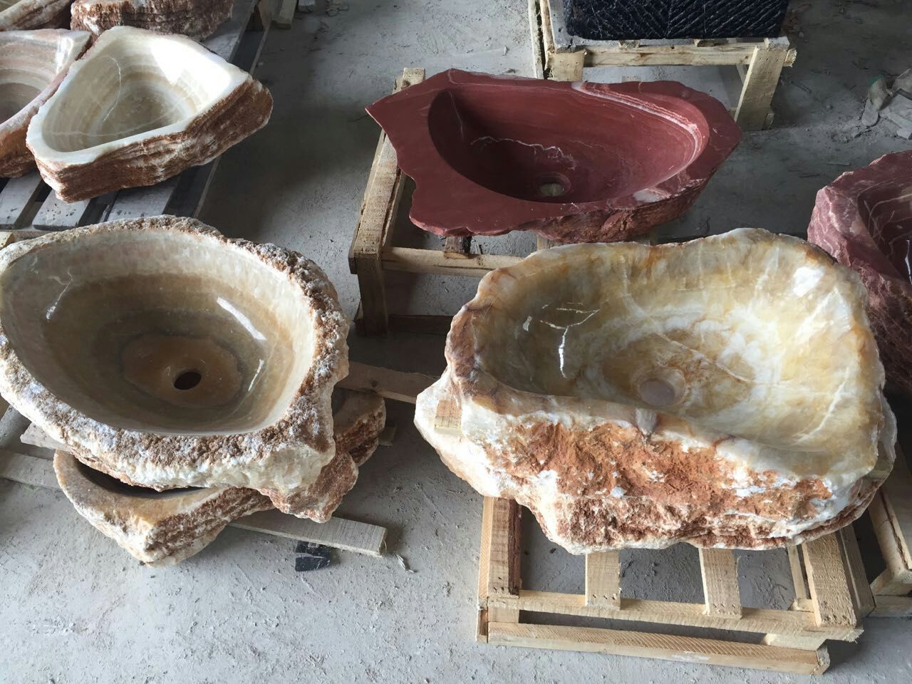 Honey Onyx Sink Marble Basin Stone Wash Basin Natural
