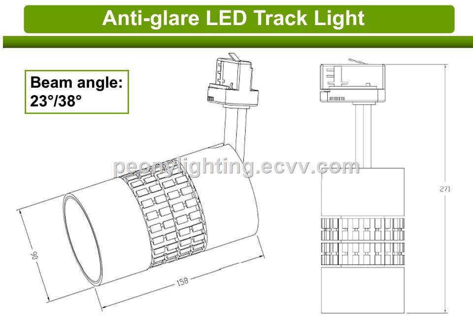 CE ROHS apporoved citizen chip COB led track spot light