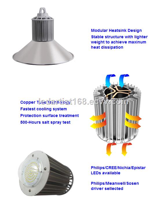 super copper tube heat dissipation led high bay 60W 80W 100W 120W 300W 120W 150W 200W