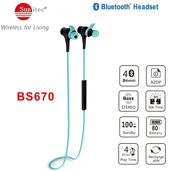 Bluetooth Earphone Wireless Bluetooth Headset Sweatproof Running Gym Stereo for iPhone LG Samsung
