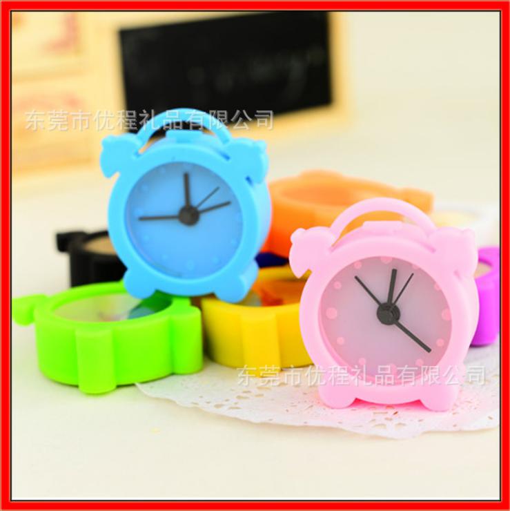 Fashion mini silicone table clock desk clock alarm clock-YC04001
