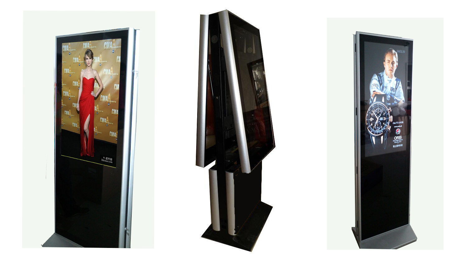 55 inch standing double side lcd advertising player with digital signage screen and android pc system