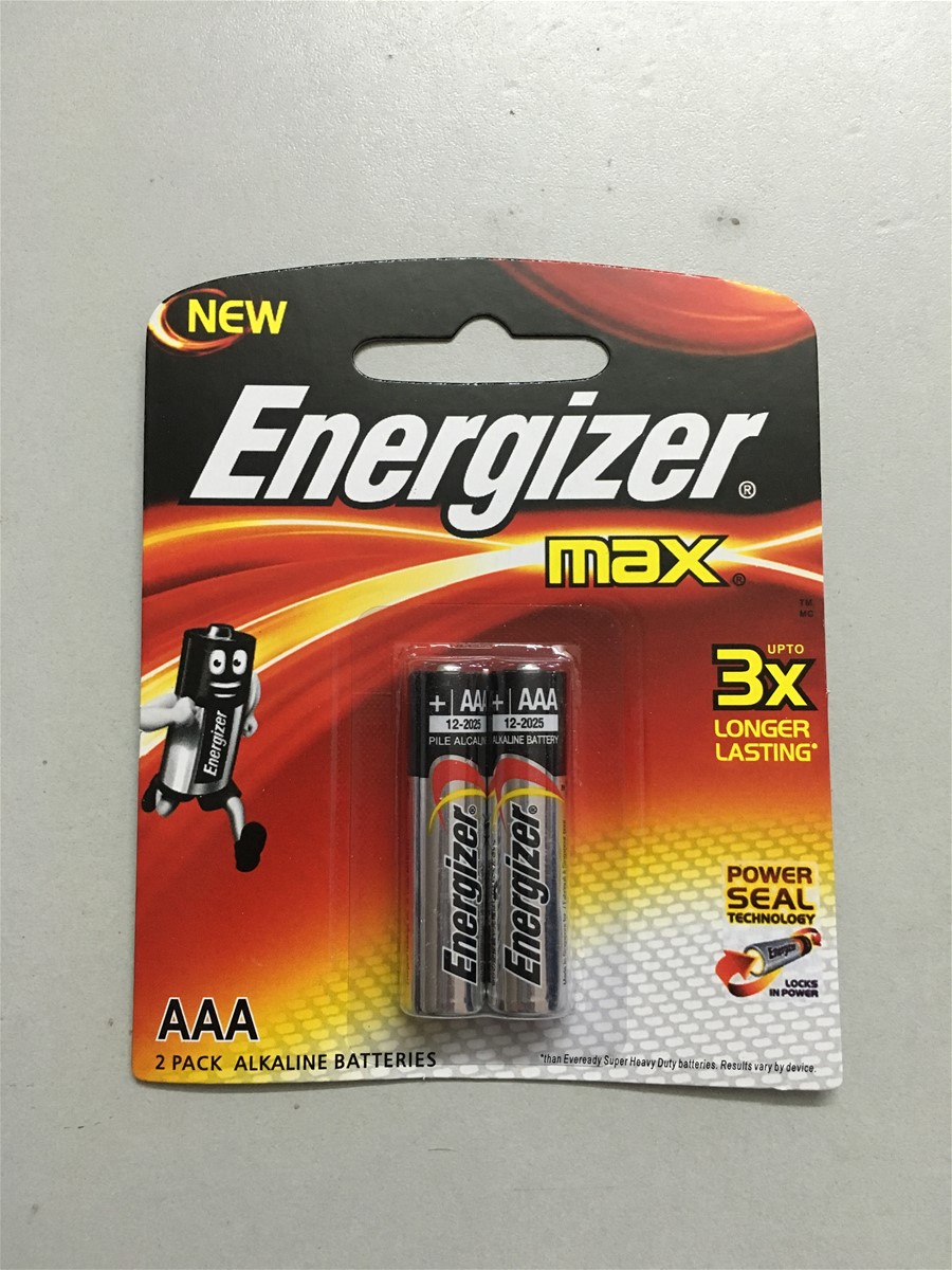Blister card package Energizer E91 AA LR6 alkaline battery for toys
