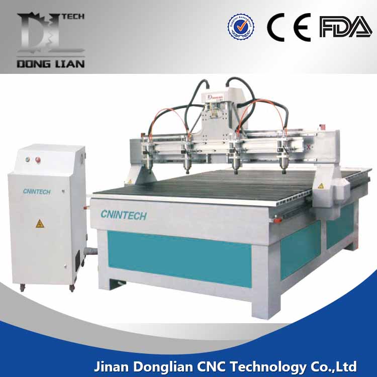 2016 china QC1325 3d cnc router 4 axis cnc router engraver machine