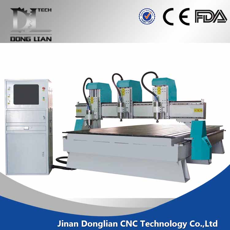 Low price2015 Jinan big size Three heads DL2030 cnc router engraving machine cnc 2030