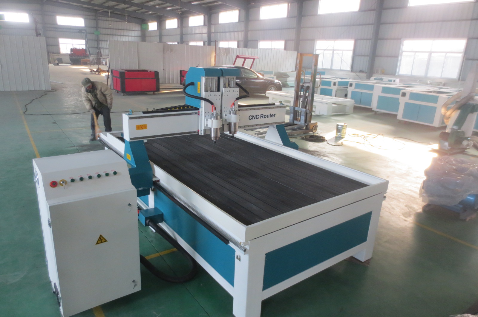 kerala india cnc router 1325 wood door making cutting intech machine with water tank