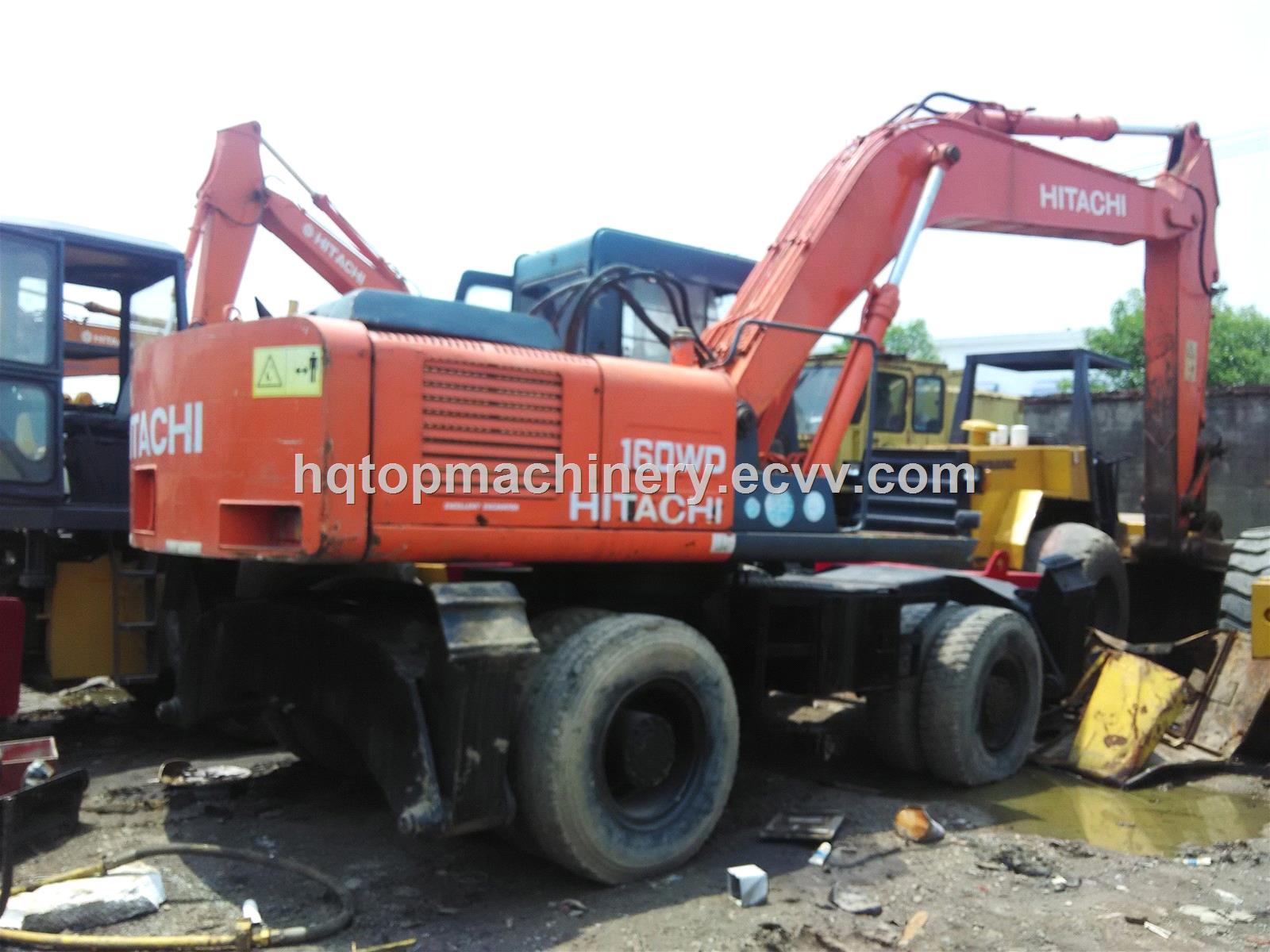 Used Wheel Excavator Hitachi EX160WD SecondHand Hitachi Hydraulic Digger