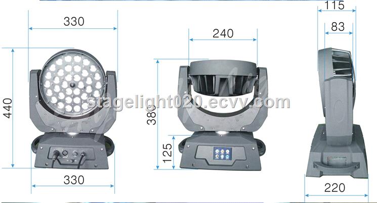 hot and cheap price 36x10w RGBW 4 in 1 zoom moving head wash light