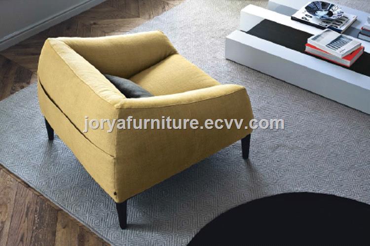 Modern High Quality Fabric Single Seat Sofa Leisure Sofa Real Leather Sofa TwoSeat Sofa