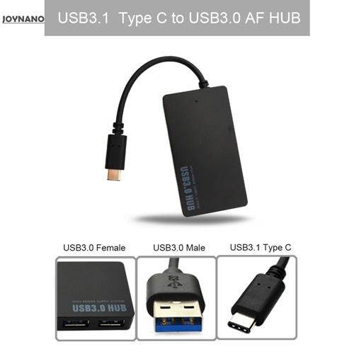 JoyNano USB Type-C to 4-Port USB 3.0 Hub Sync & Charging
