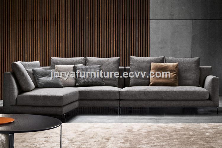 Modern L shaped sofa high quality fabric leisure sofa threeseat sofa couch sofa corner sofa