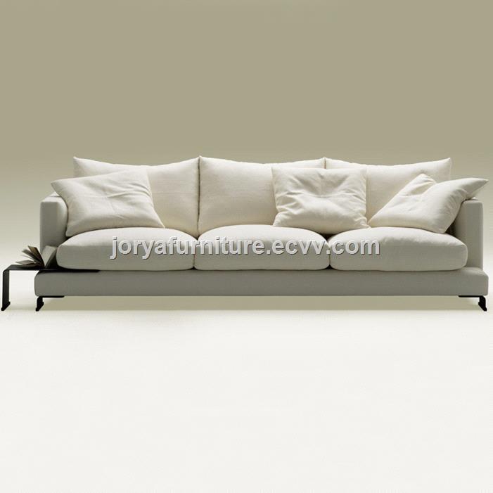 Modern living room threeseat sofa high quality cottenlinen fabric sofa counch sofa