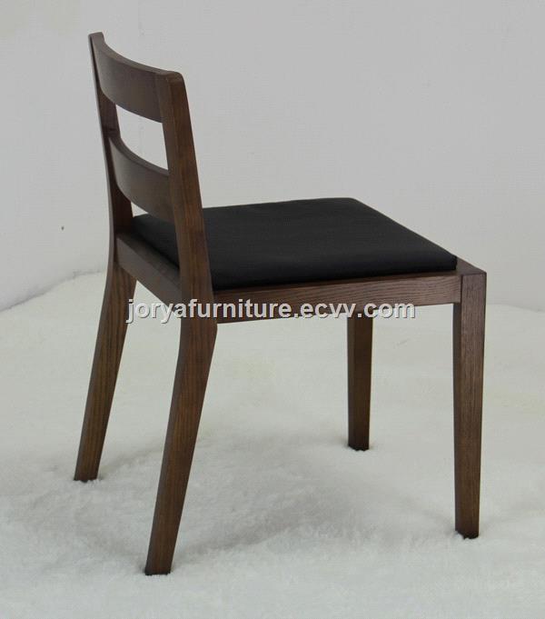 Mordern Solid Wood Dining Chair Leather Seating Dining Chair Desk Chair